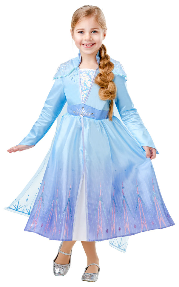 Official Deluxe Elsa Frozen 2 Travel Girls Costume