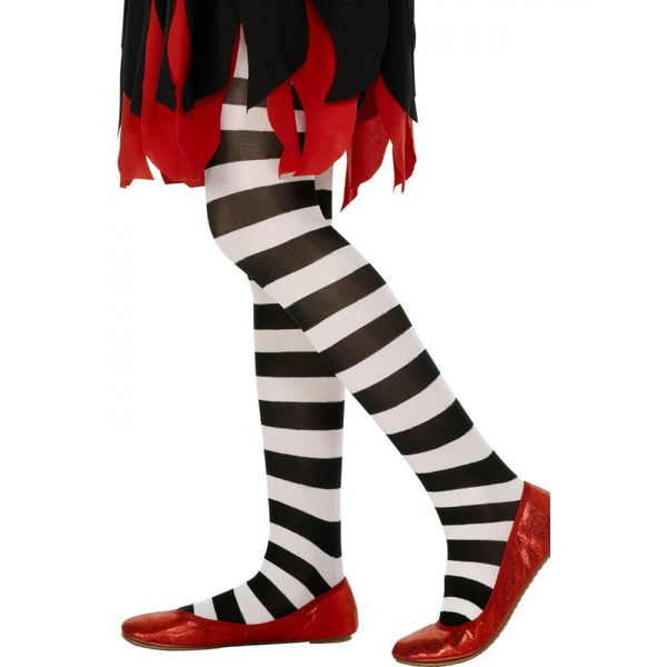 Tights Black and White Striped