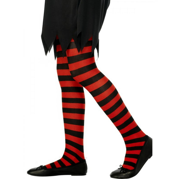 Tights Black and Red Striped