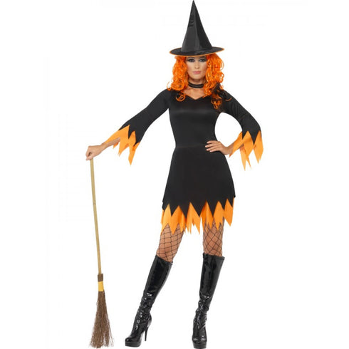 Witch Costume Black and Orange