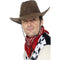 Suede Look Cowboy Hat Brown