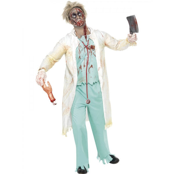 Zombie Doctor Costume White and Green