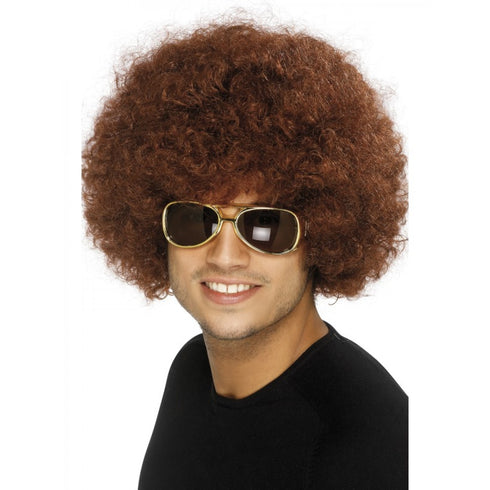 70s Funky Afro Brown Wig