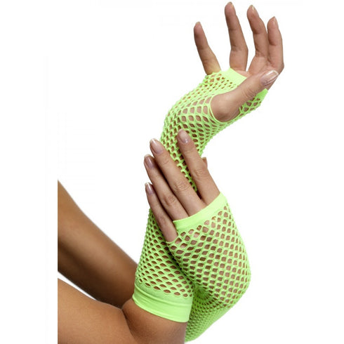 Fishnet Gloves Neon Green