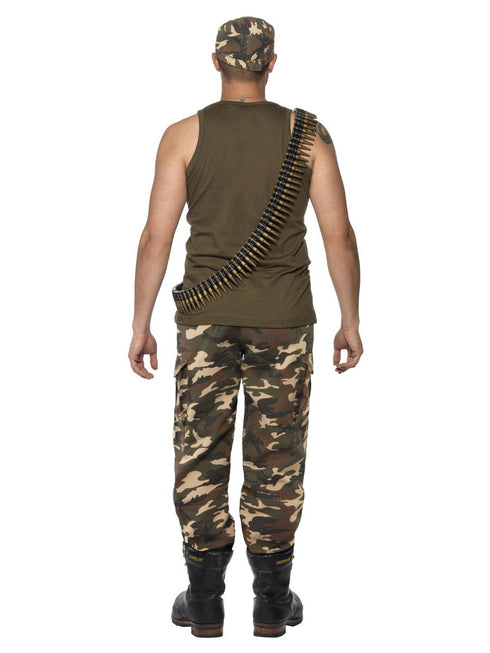Deluxe Khaki Camo Costume, Male, Khaki Green