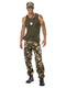 Deluxe Khaki Camo Costume, Male, Khaki Green