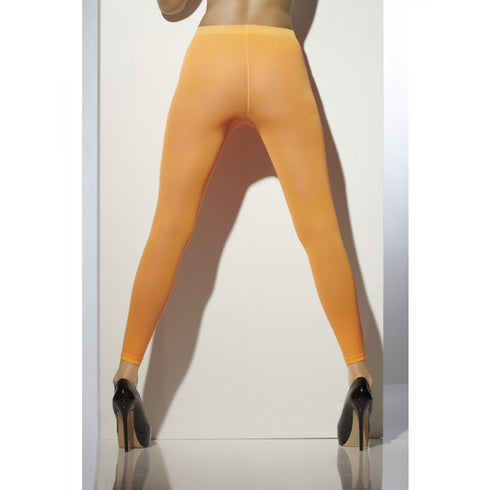 Footless Tights Neon Orange