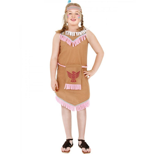 Indian Girl Costume with Bird Bagde