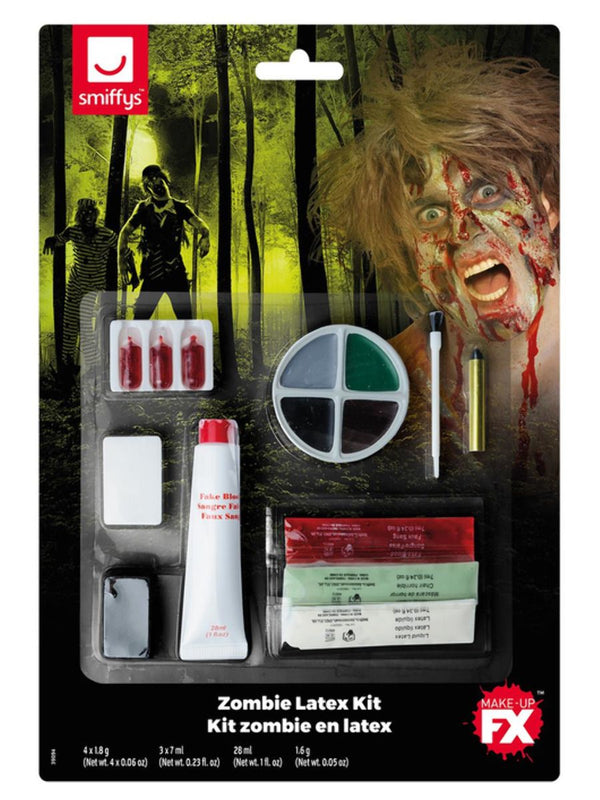 Smiffys Make-Up FX, Complete Zombie Kit, Facepaint