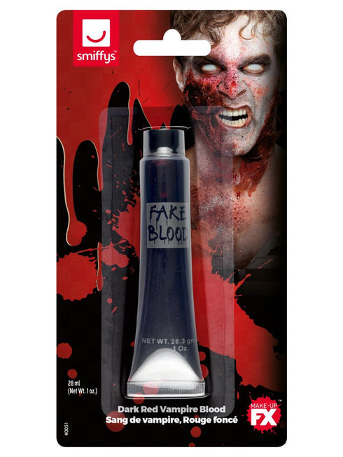 Smiffys Make-Up FX, Vampire Gel Blood, Dark Red