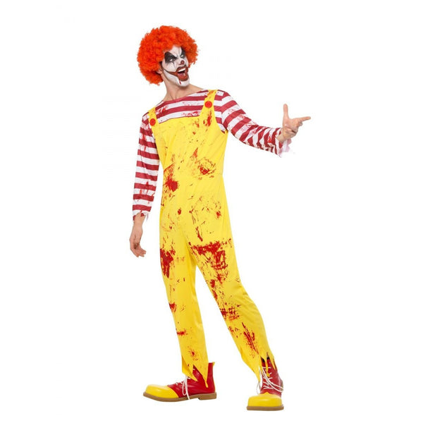 Kreepy Killer Clown Costume Yellow & Red