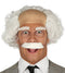 White Bald Wig with Moustache