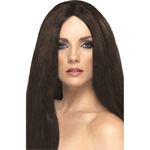 Brown Long Straight Wig Celebrity