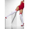 Opaque Hold-Ups White with Red Bows