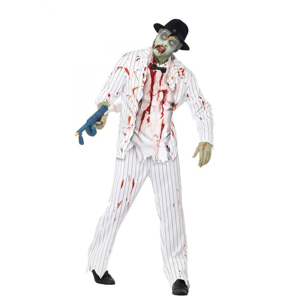 Zombie Gangster Costume White Suit