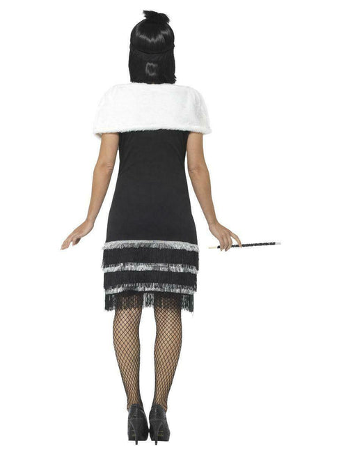 Flapper 20s Costume BLACK AND WHITE