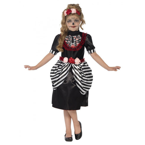 Sugar Skull Costume with Rose Headband