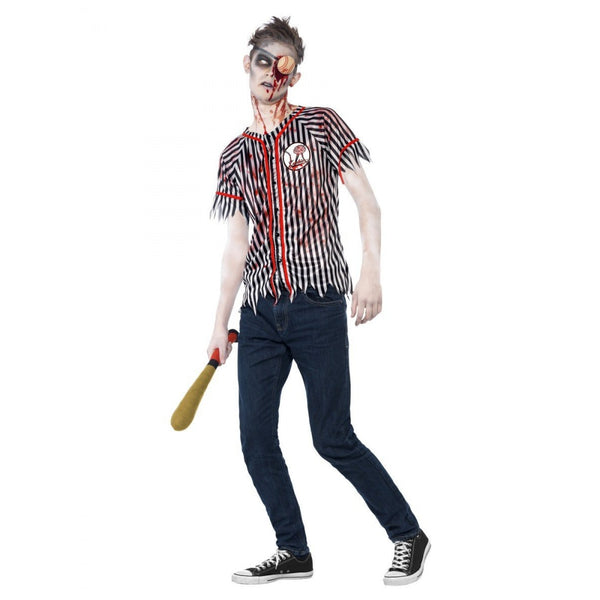 Zombie Baseball Player Costume, Black