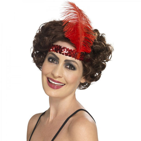 Flapper Headband Red