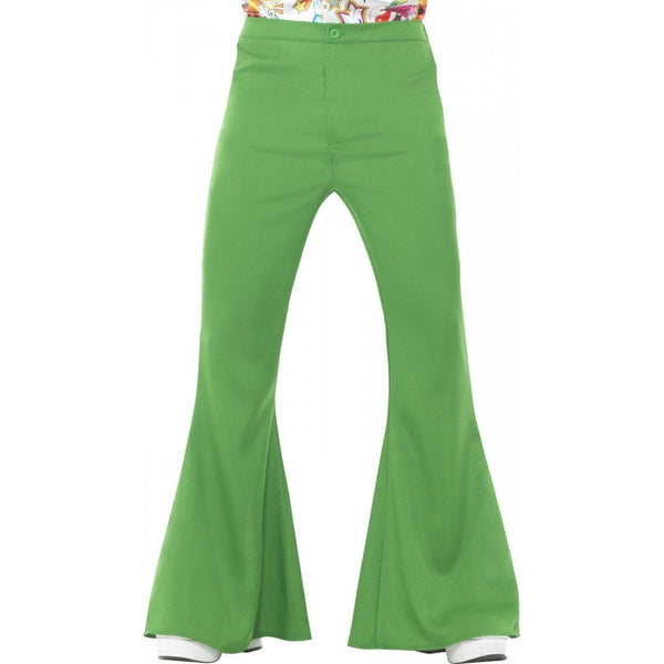 Flared Trousers Mens Green