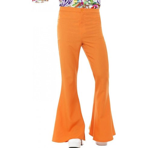 Flared Trousers Mens Orange