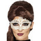 Embroidered Lace Filigree White Eyemask