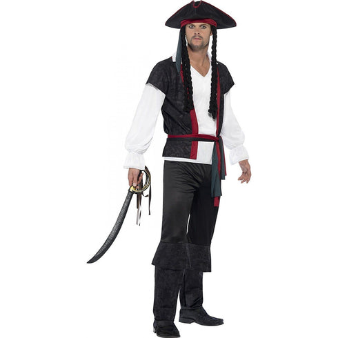 Aye Aye Pirate Captain Costume, Black