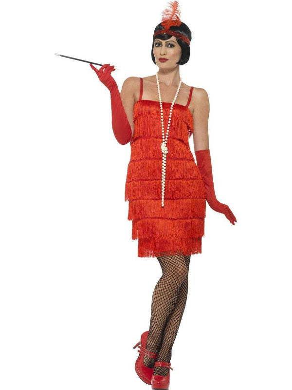 WOMEN 20s FLAPPER RED COSUTME