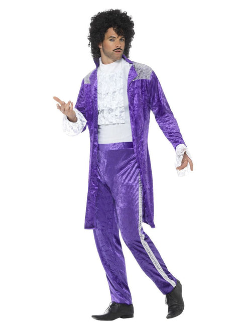 80s Purple Musician Costume, Purple