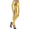 80s Metallic Disco Leggings Gold