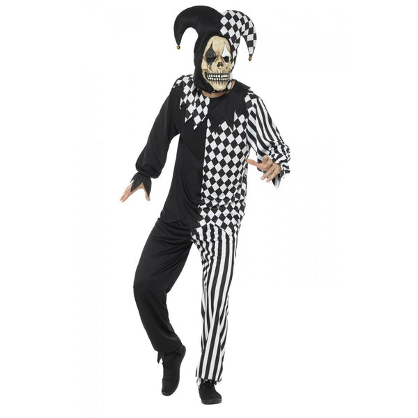Evil Court Jester Costume with Top and Trousers
