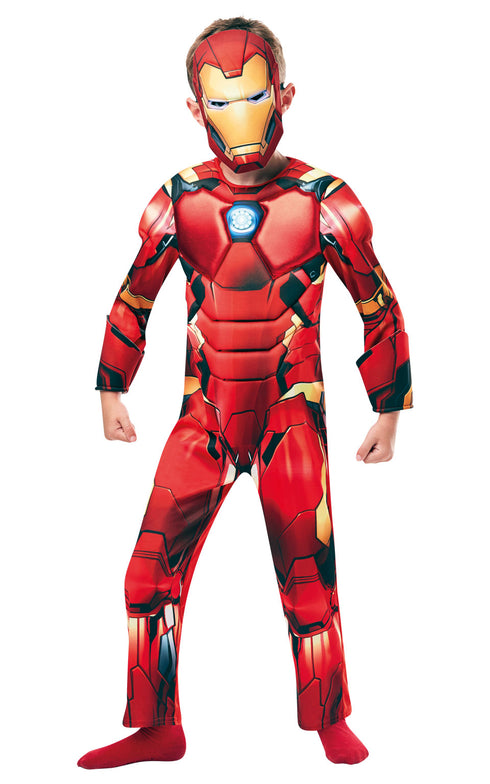 Official Marvel Avengers Deluxe Iron Man Kids Costume