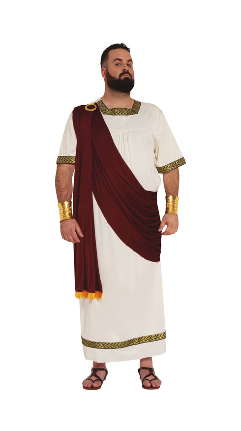 Historic Polyester Blend Augusto Adult Roman Men's Costume Themed Party Wear Costume
