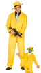 20s Gangster & The Mask Movie Featured Yellow Costume With Trouser Jacket Hat & Necktie