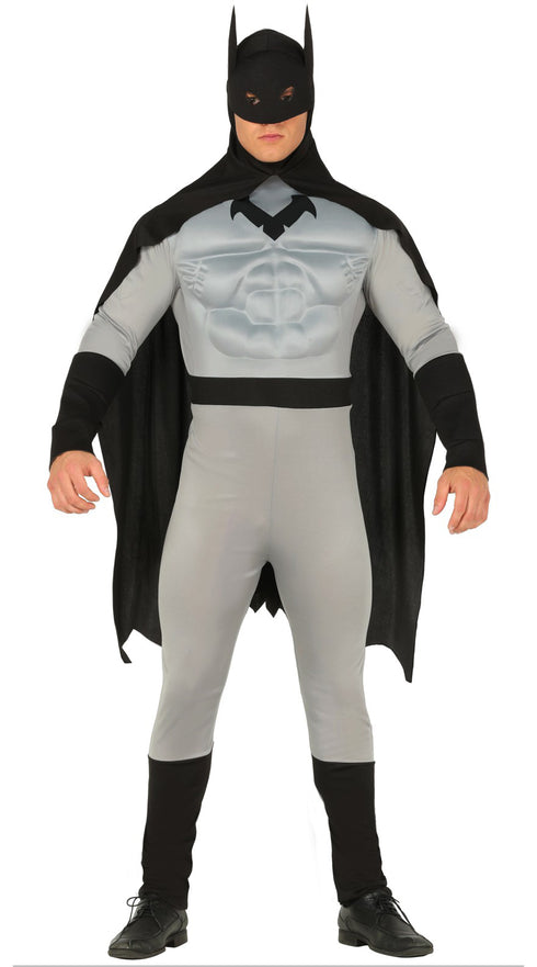 Bat-Man Superhero Muscles Jumpsuit Costume