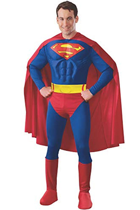 DC Classic Superman Muscle Chest Deluxe Adults Superhero Costume
