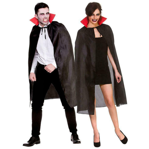 Vampire Black Cape w/ Red Collar
