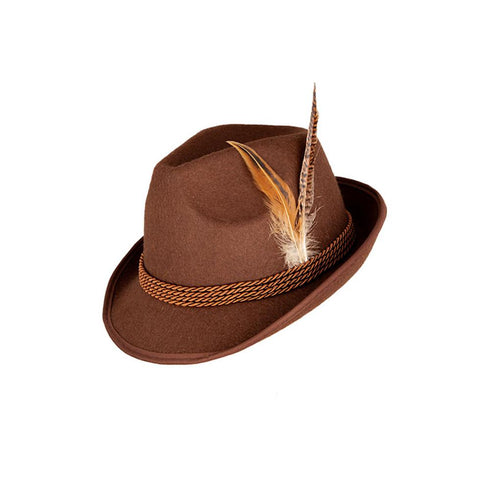 Deluxe Bavarian Oktoberfest Hat – Brown