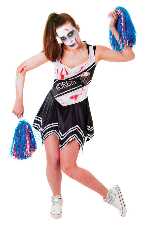 Zombie Cheerleader (Black/White) Costume