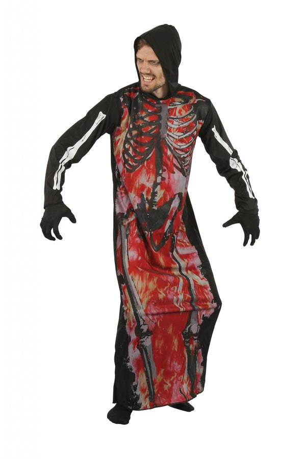 Skeleton On Fire (Hooded Robe) Costume