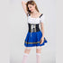 Blue Bandage Tasel Bavarian Beer Girl Oktoberfest Costume