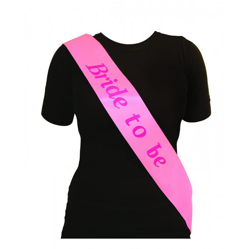 Sash Bride To Be Pink W/pink Text