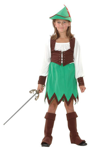 Girls Robin Hood Hunter Deluxe Costume