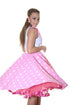 1950s Polka Dot Spotty Poodle Skirt (Pink/White)