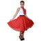 1950s Polka Dot Spotty Poodle Skirt (Red/Black)