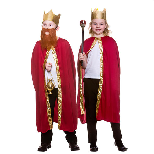 Kings Robe 85CM & Crown Set - Red
