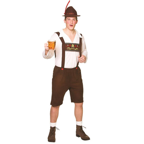 Oktoberfest Bavarian Beer Guy Costume - Brown