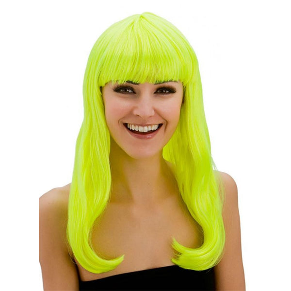 Fantasy Neon Yellow Wig Only