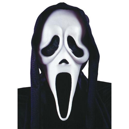 Scary Movie Smiley Ghost Face With Shroud Costume Mask With flaws