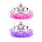 Tiara With Fur 13 Cm X 9 Cm 2 Astd Cols